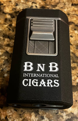 BnB Visol Boulder Quad Jet Lighter Black Crackle